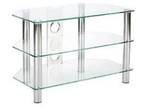 CHEAP !! John Lewis Television Stand,  Chrome/Clear Glass....